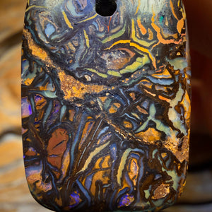 28 x 19mm - Drilled Tribal Queensland Boulder Opal Necklace