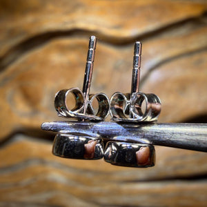 Wild Card! Sterling Silver - Australian Boulder Opal Doublet Stud Earrings