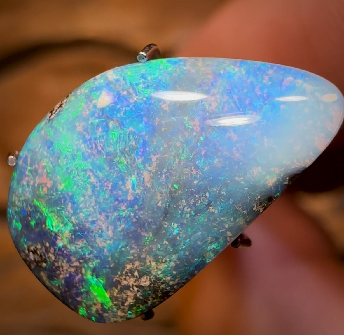 5.95cts - Queensland Boulder Seam Opal Ice AKA  Scandinavian Blue