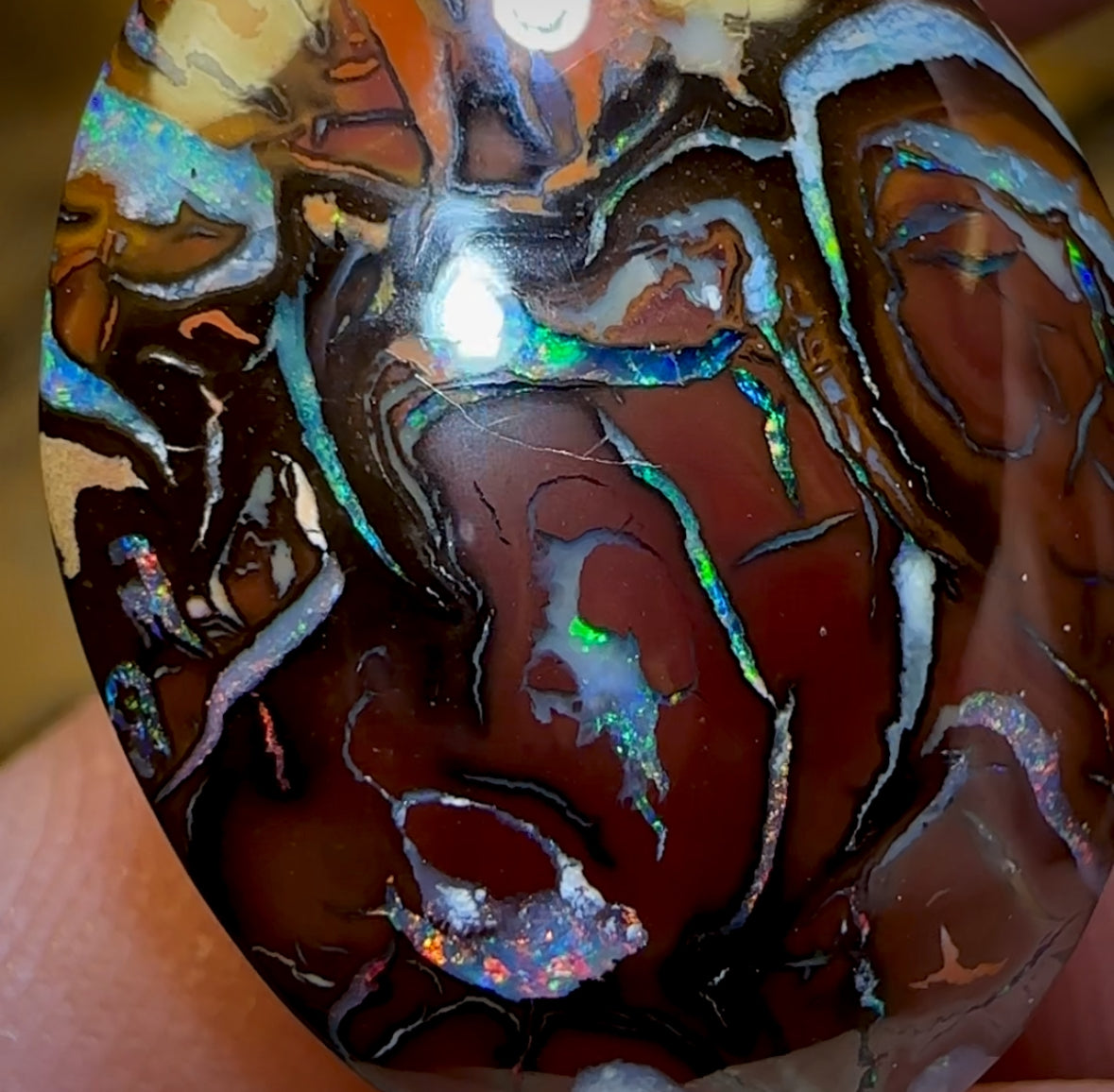 20.9cts - Wow Top Tribal Boulder Opal Picture Stone from Koroit