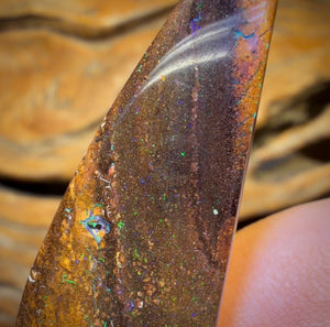 33.3cts - Tan Tribal Yowah Nut Australian Opal. Great Sail Cut