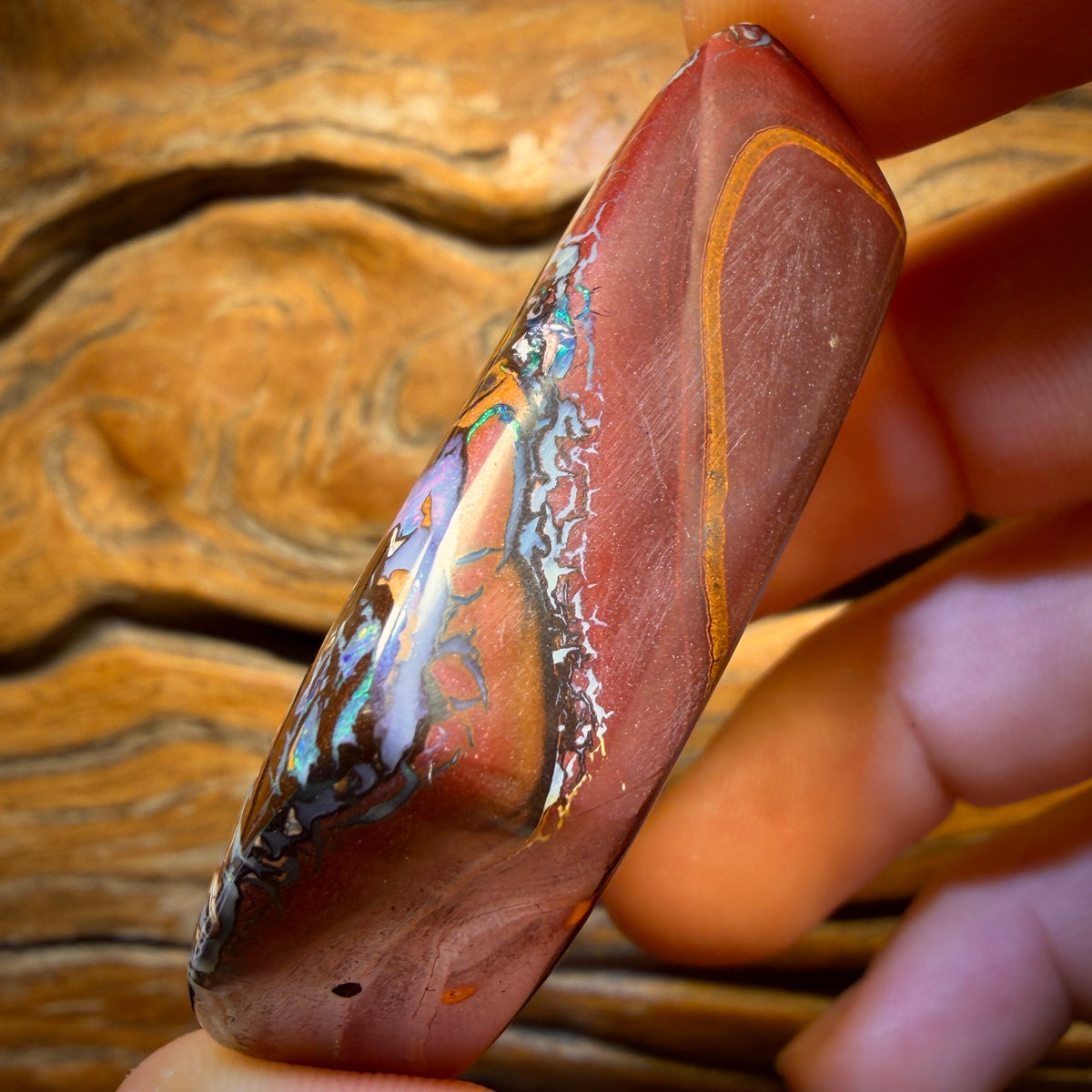 325.1cts - Top Tribal Massive Australian Boulder Opal Polished Specimen