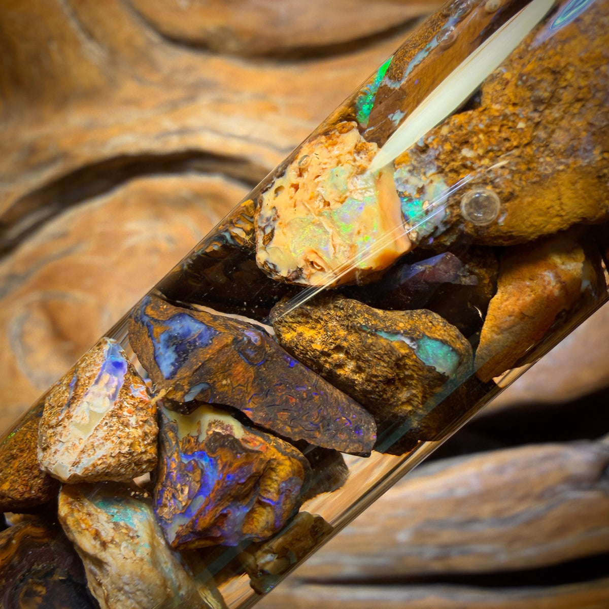 133cts - Jar of Yowah Nut Opal Rough w/ Fossil Opal