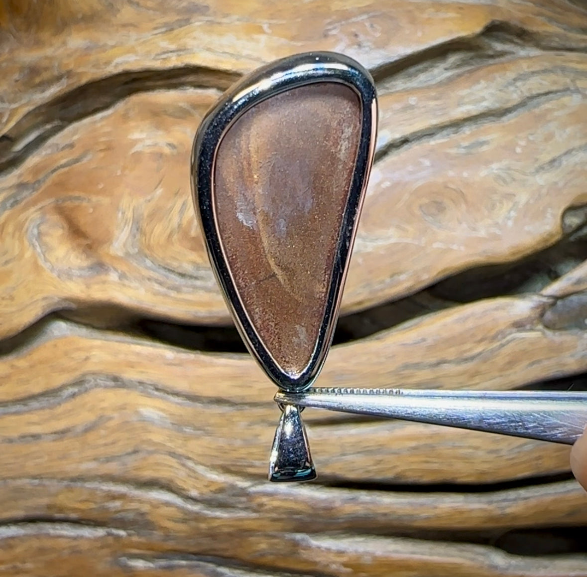 Sterling Silver - SOLID Australian Boulder Opal Pendant Hand Made Full Face Colour - Opal Whisperers