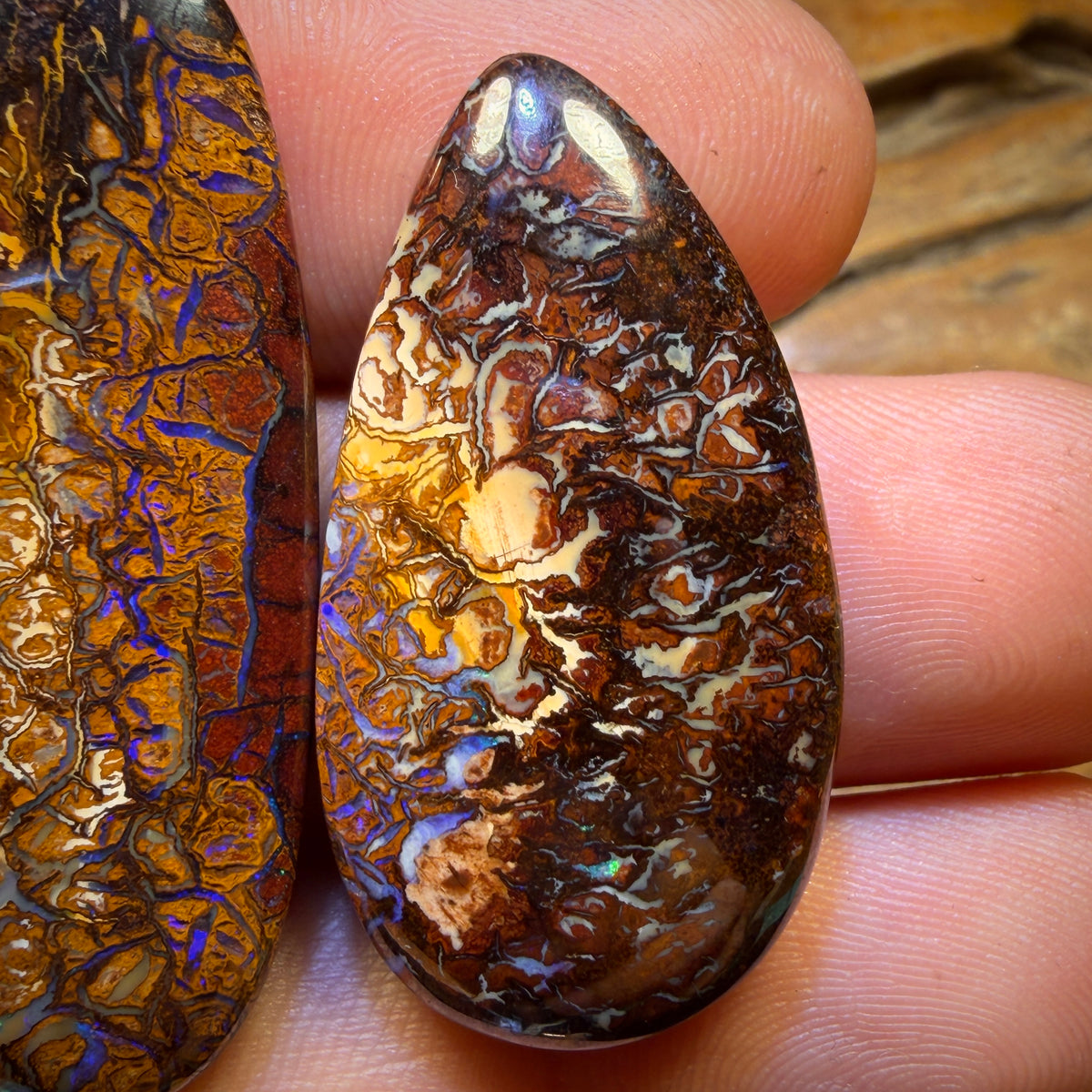 Buy1 Get 1 Free Card!72.3cts - “Partners” Tribal Queensland Boulder Opal Pair