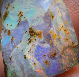 “Snow Reef” 33.6cts - Queensland Boulder Seam Opal Rub