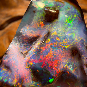 “Set in Stone” - Private Collector Acquisition- “Genesis” 247.1cts - Top Australian Boulder Seam Opal Specimen Polished