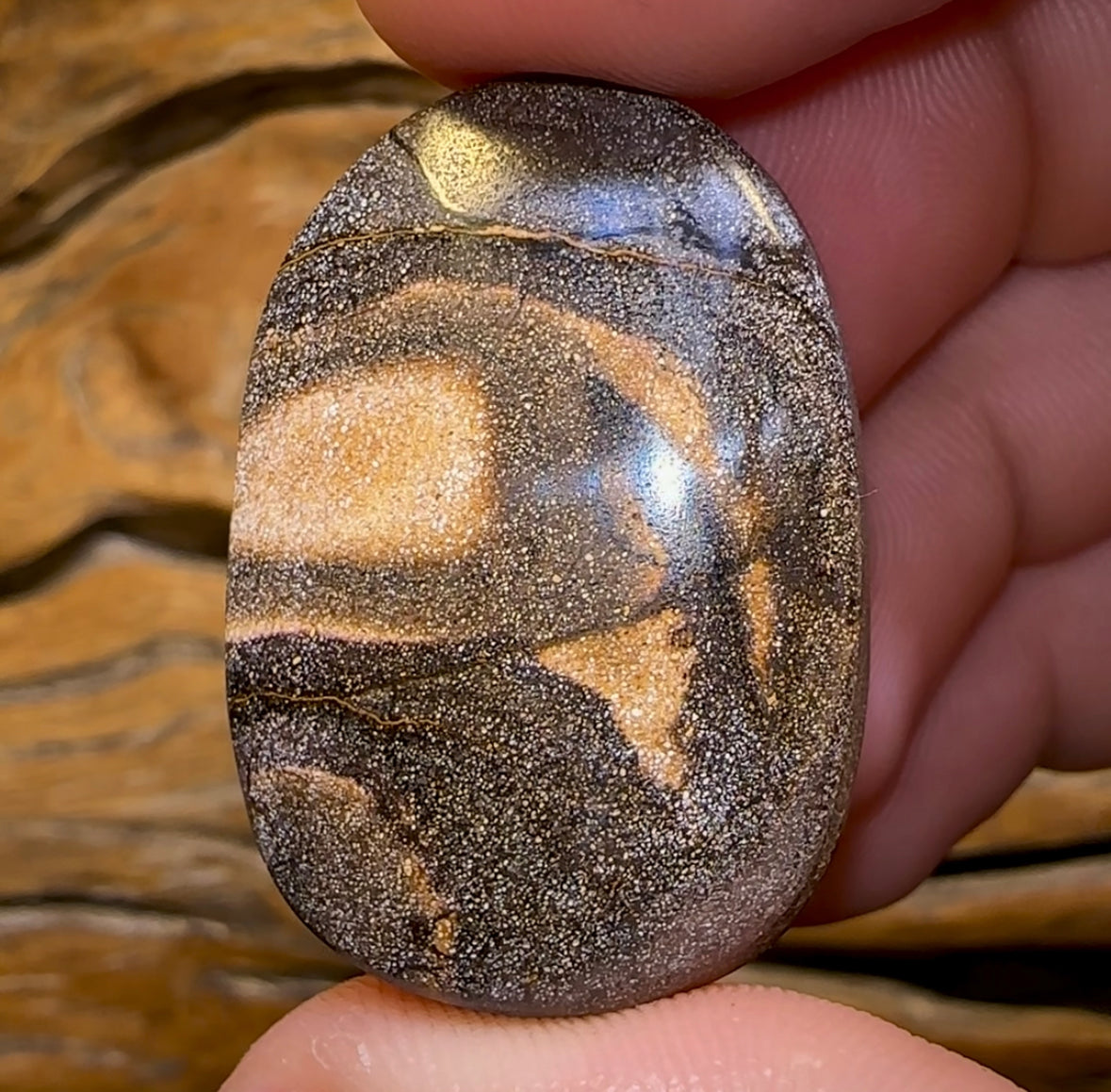 75.9cts - Australian Boulder Seam Opal. Gorgeous Reef Pattern - Opal Whisperers