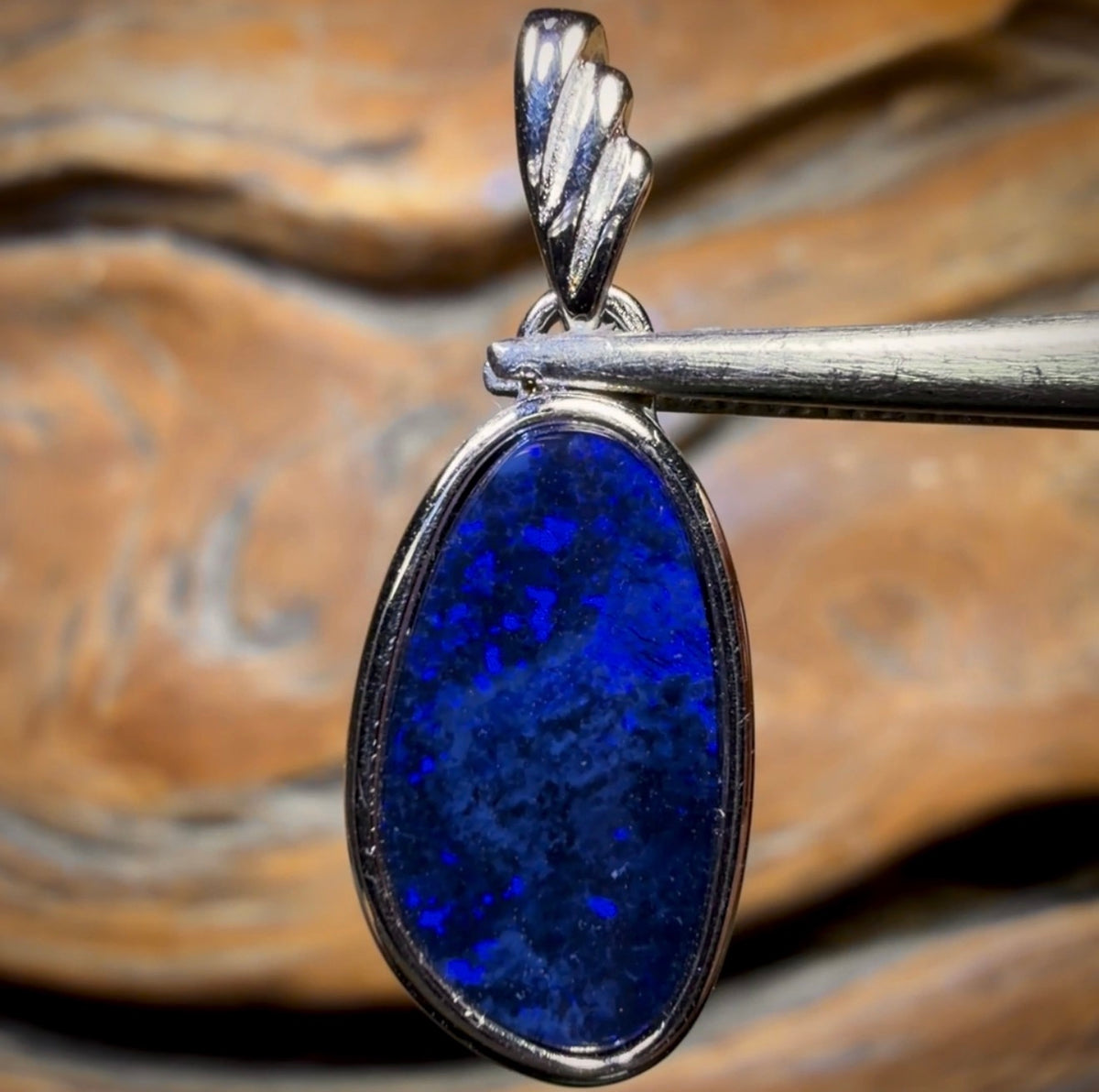 Sterling Silver - Queensland Boulder Opal Doublet Pendant