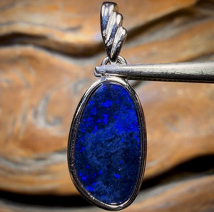 Sterling Silver - Queensland Boulder Opal Doublet Pendant