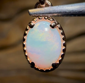 Sterling Silver Plated - Solid South Australian Crystal Opal Pendant