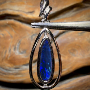 Sterling Silver - Queensland Boulder Opal Doublet Pendant BARGAIN