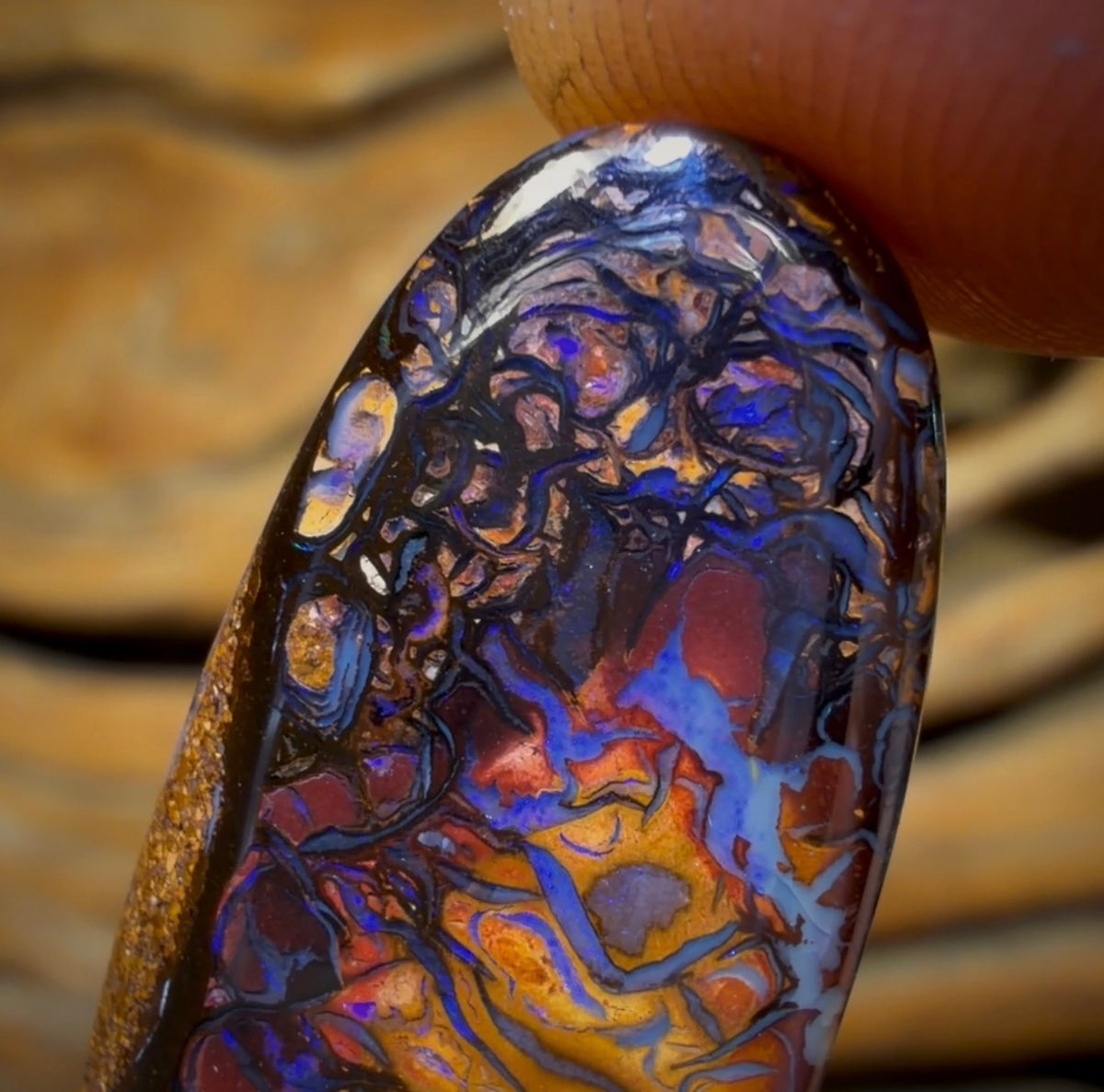 28.4cts - Tribal Yowah Nut Opal. Double Sided