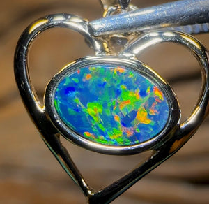 14k Gold - Queensland Boulder Opal Doublet Pendant - Opal Whisperers