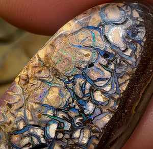 81.3cts - Yowah Nut. Australian Boulder Opal Tribal Rub - Opal Whisperers