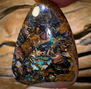 76.6cts - Large Top Tribal Queensland Boulder Opal from Koroit Double Sided