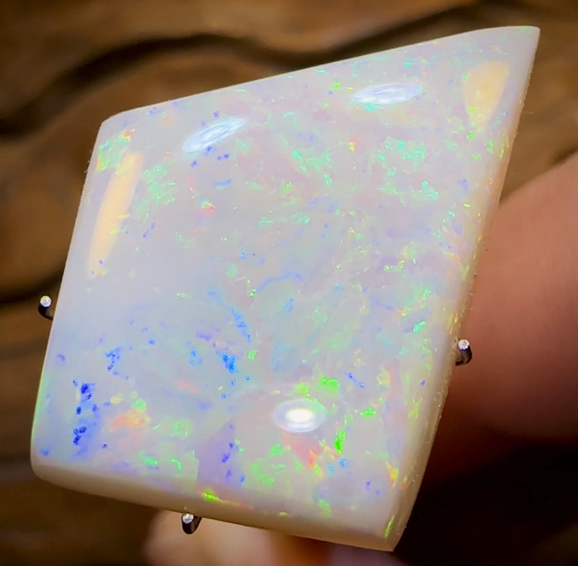 14.5cts - Old School Cut 35+ Yrs. GEM South Australian White Opal - Opal Whisperers