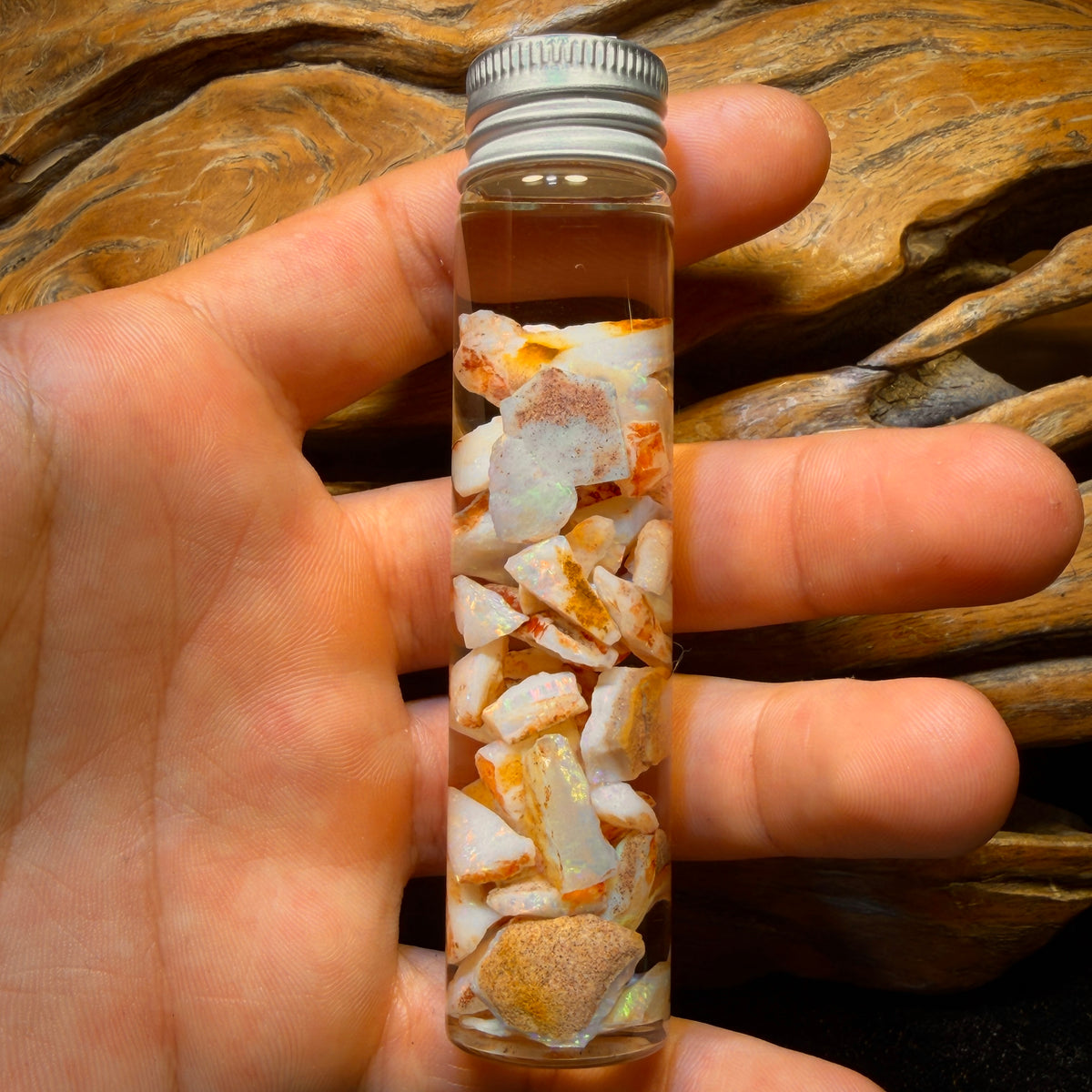 92cts - Vial of South Australia White Opal Rough