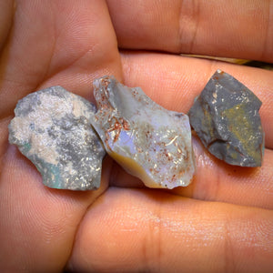 🔒52.1cts - 3x Lightning Ridge Opal Rough Parcel