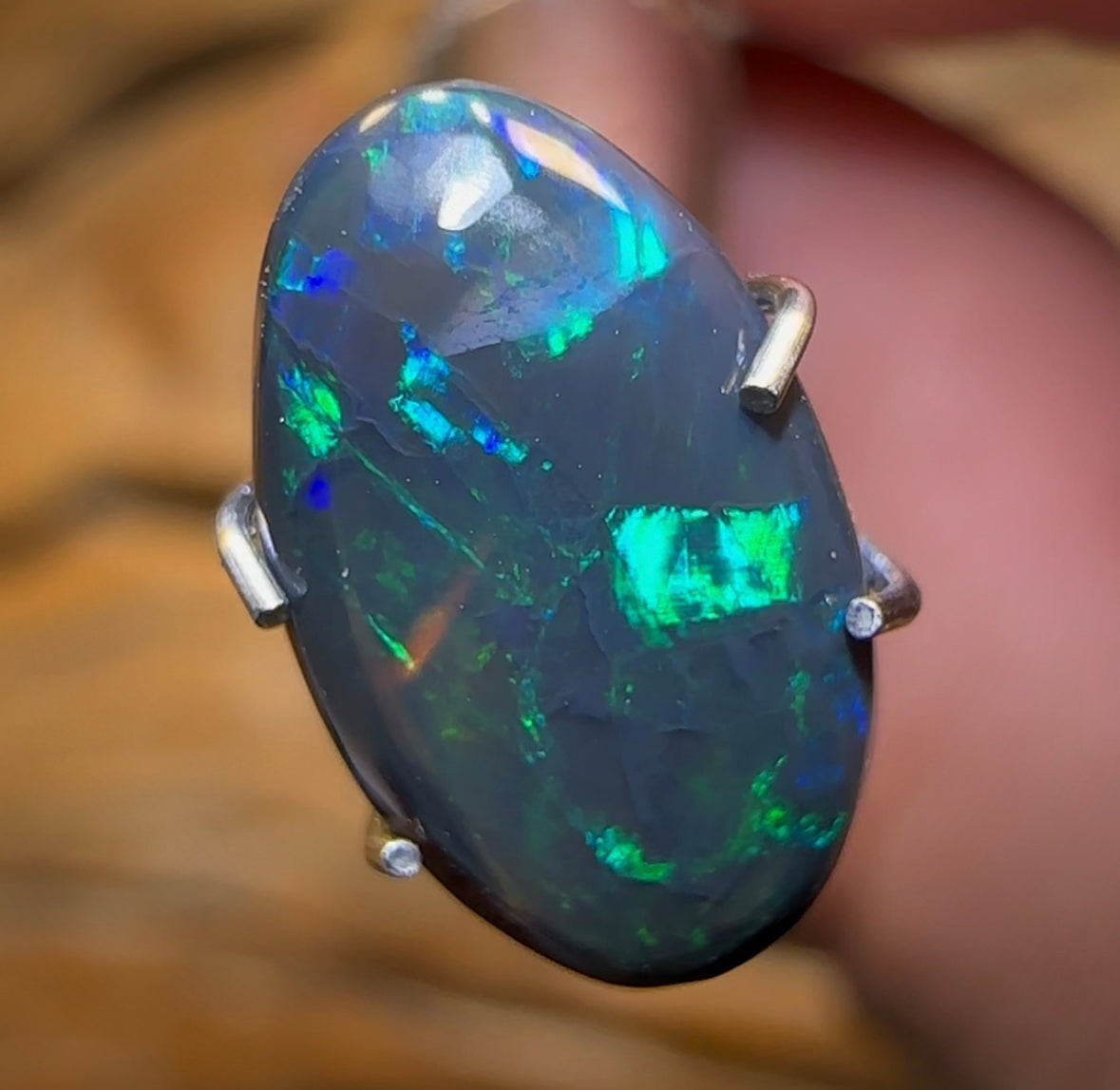 1.6cts - Black Opal from Lightning Ridge - Opal Whisperers