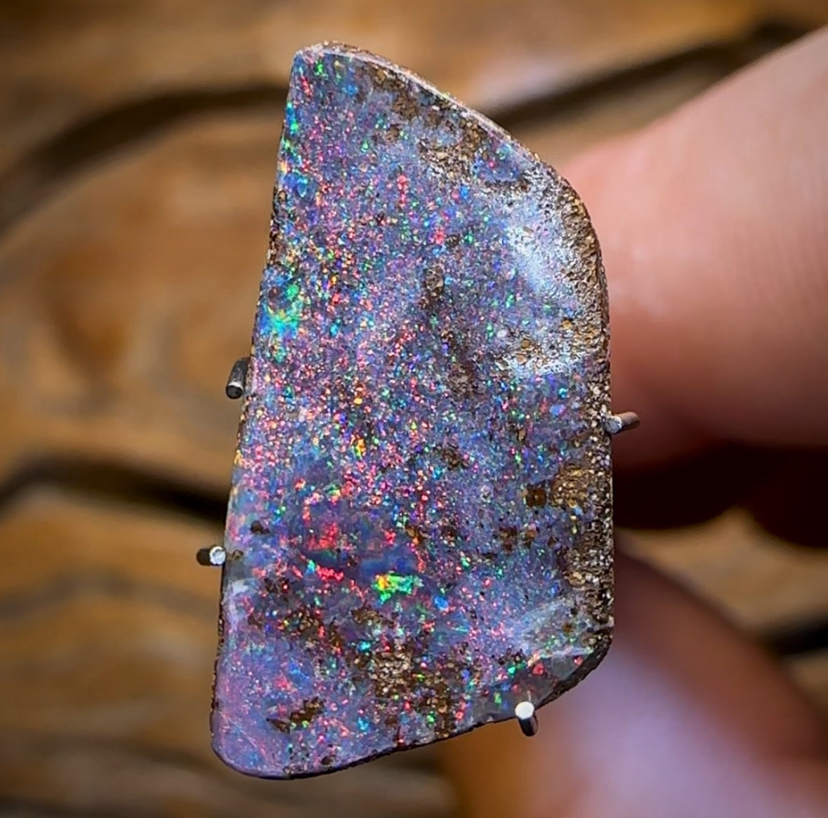 4.3cts - “Red Fire Family” Queensland Boulder Seam Opal