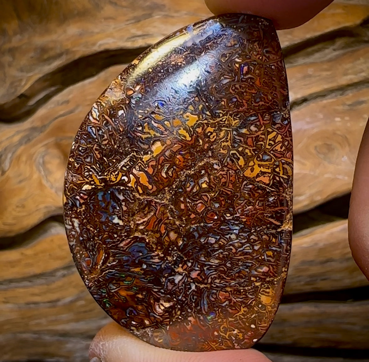 114.1cts - Big Tribal Queensland Boulder Opal from Koroit