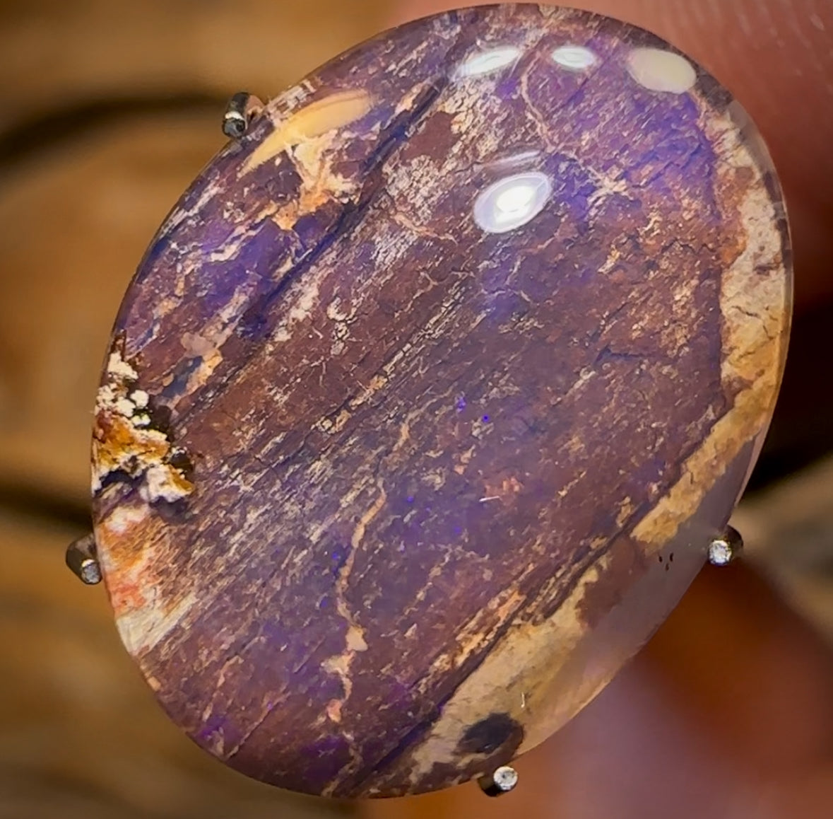 Auction Fall-Through = Your Gain! 🔥 Now More Than 50% Off RRP 🚨 4.1cts - Solid Australian Boulder Purple Pipe Opal