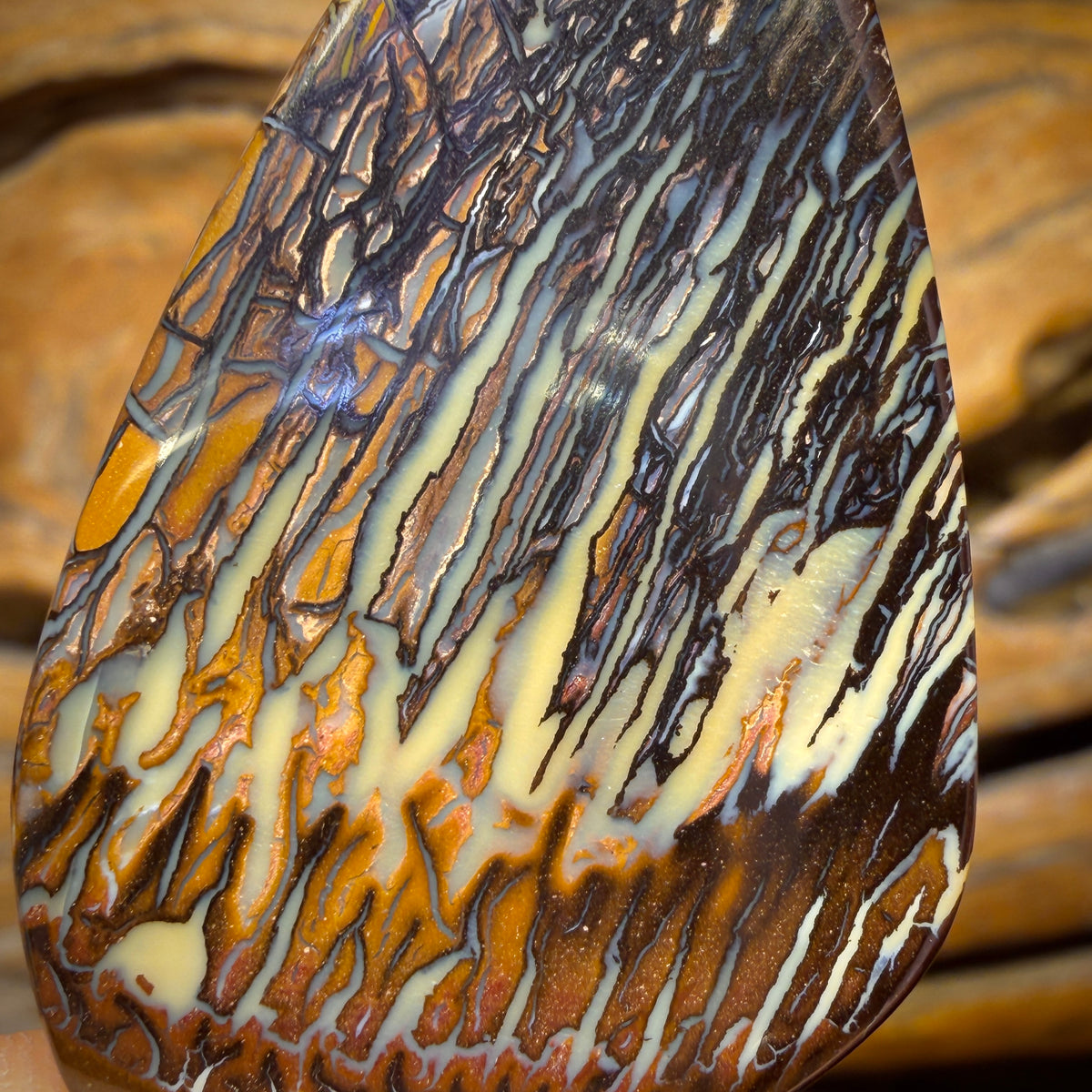 Aren’t you glad you waited wild card! 230.6cts - Top Tribal AO Style Queensland Boulder Opal Matching Pair