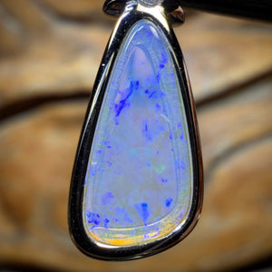 Sterling Silver - Solid South Australian Crystal Opal Pendant