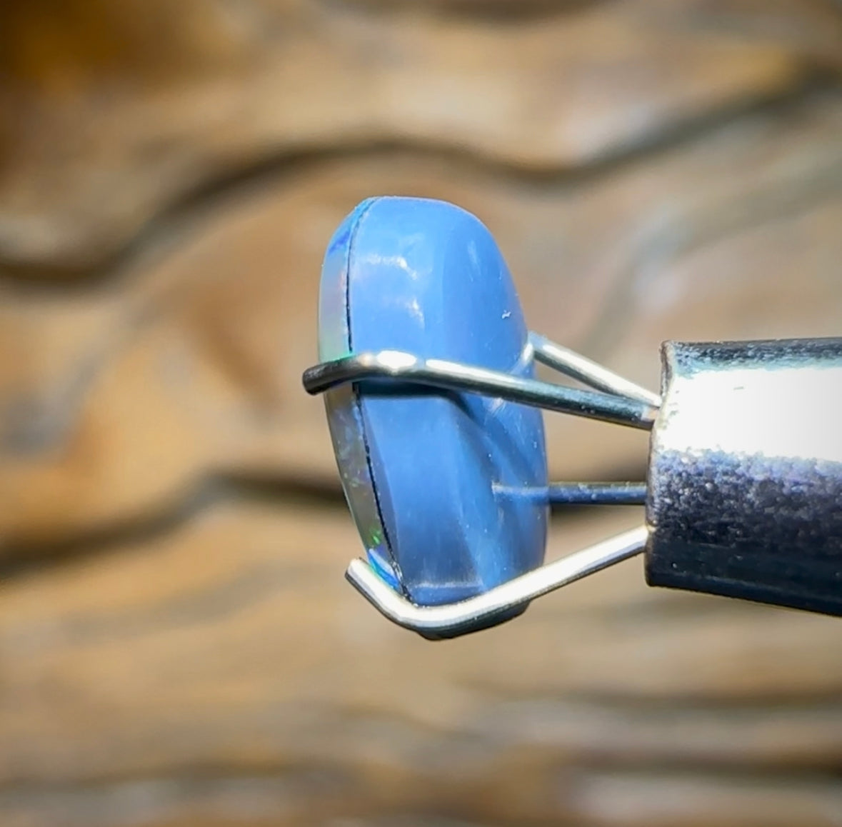 1.05cts - Lightning Ridge Black Opal Doublet - Opal Whisperers