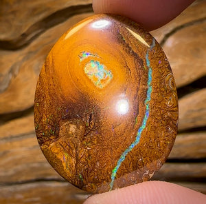 39.9cts - Yowah Nut Tribal Kernel Opal. Double Sided!