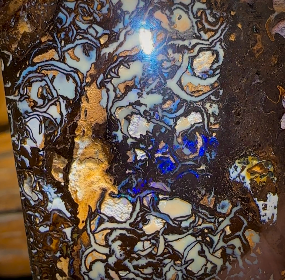 910.5cts - Large Tribal Queensland Boulder Opal. Polished Specimen
