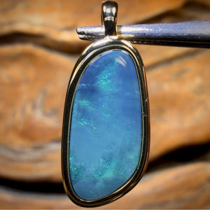 Sterling Silver - Queensland Boulder Opal Doublet Pendant