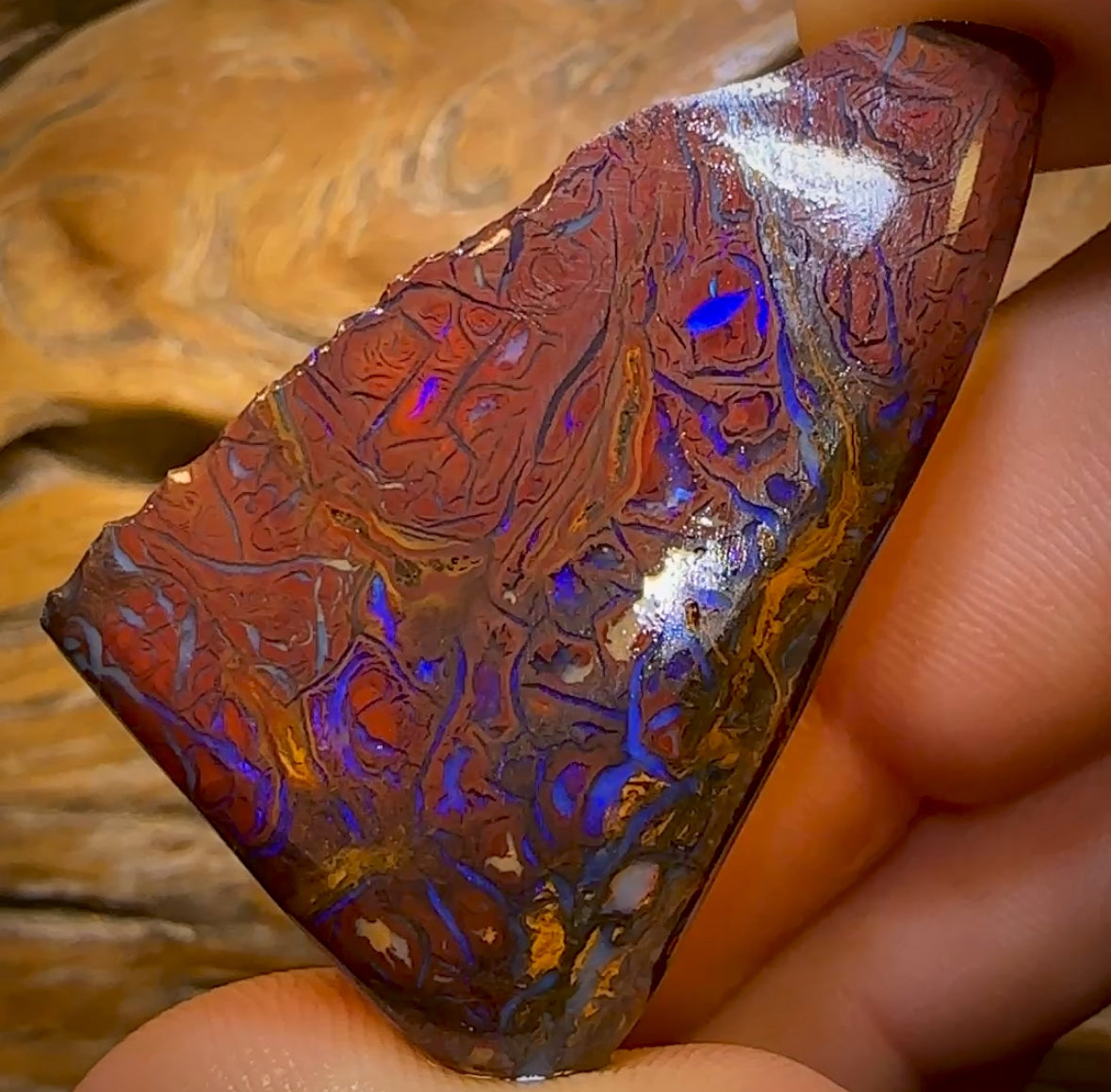 Wildcard Rough! 127.9cts - Tribal Yowah Nut Opal Rough Piece. Australian Opal