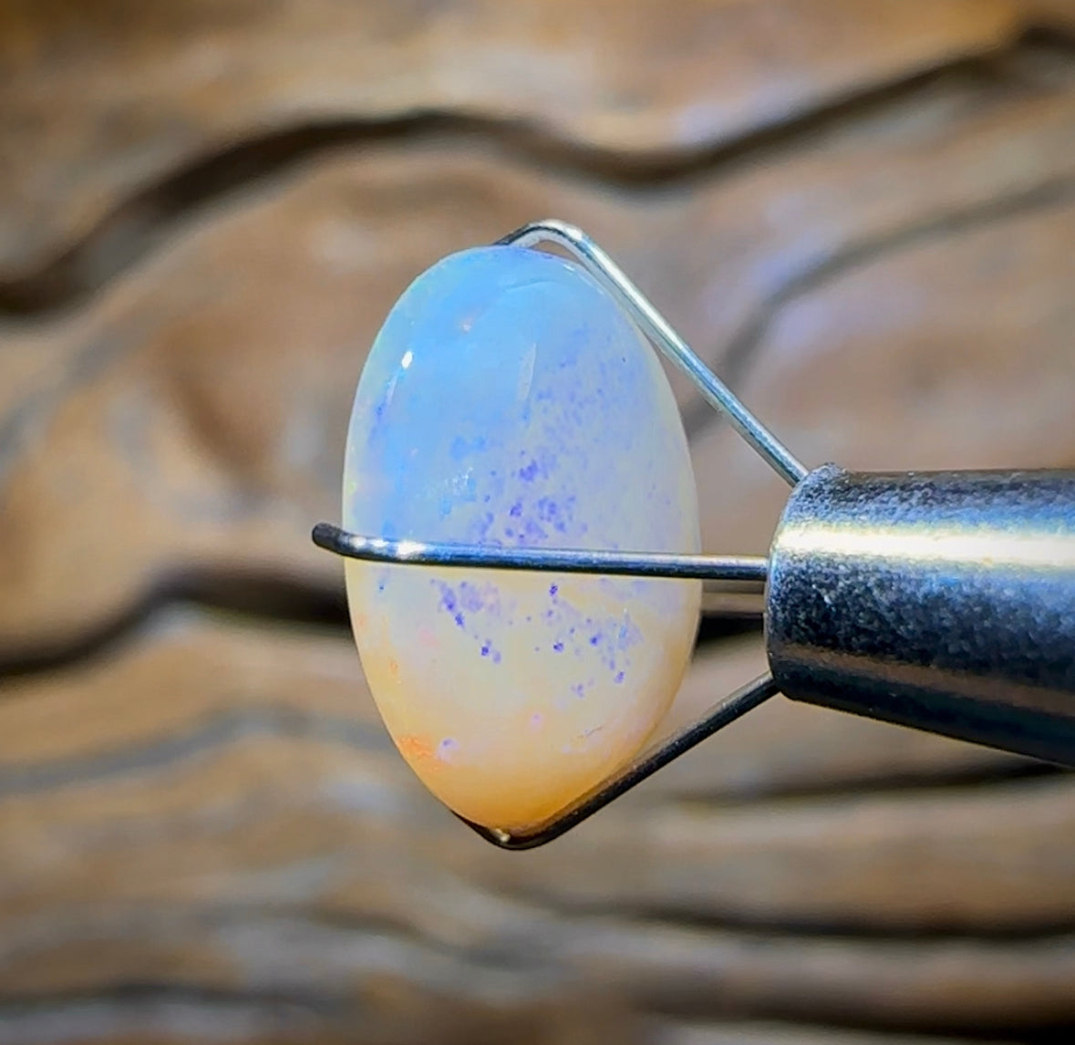 3.8cts - Solid Australian Boulder Pipe Crystal Opal - Opal Whisperers