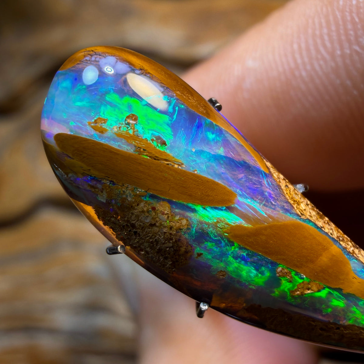 OpalFest 50% Off Banger WildCard! 7.8cts - “Tooth Like” TOP Solid Australian Boulder Pipe Opal