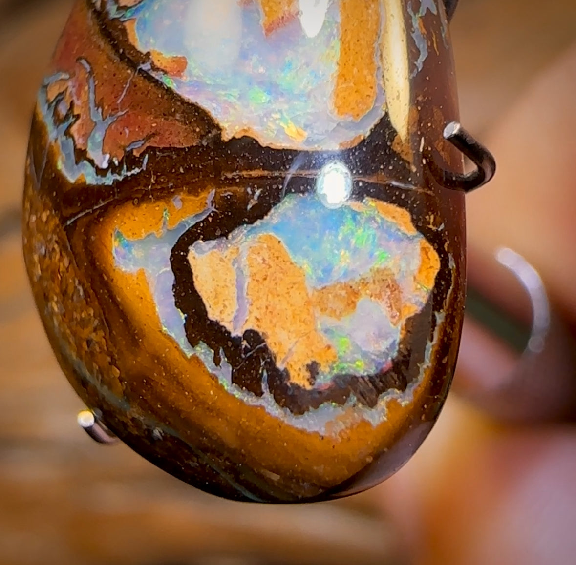 13.1cts - RARE Yowah Nut Crystal Centre Opal