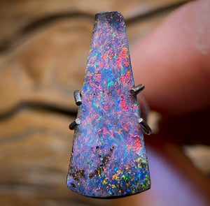1.85cts - “Red Fire Family”Queensland Boulder Seam Opal