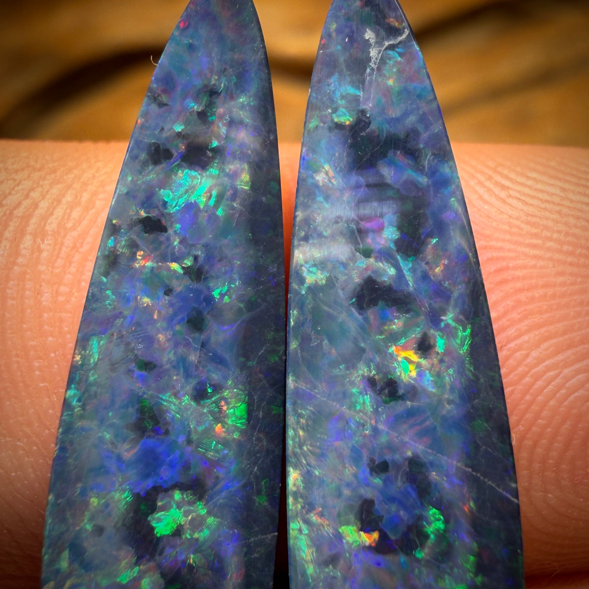 6,8 carats - Paire d'Opales Boulder d'Australie