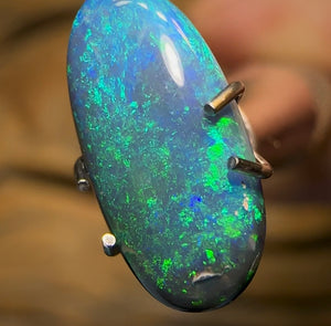 1.35cts - Solid Lightning Ridge Black Opal - Opal Whisperers