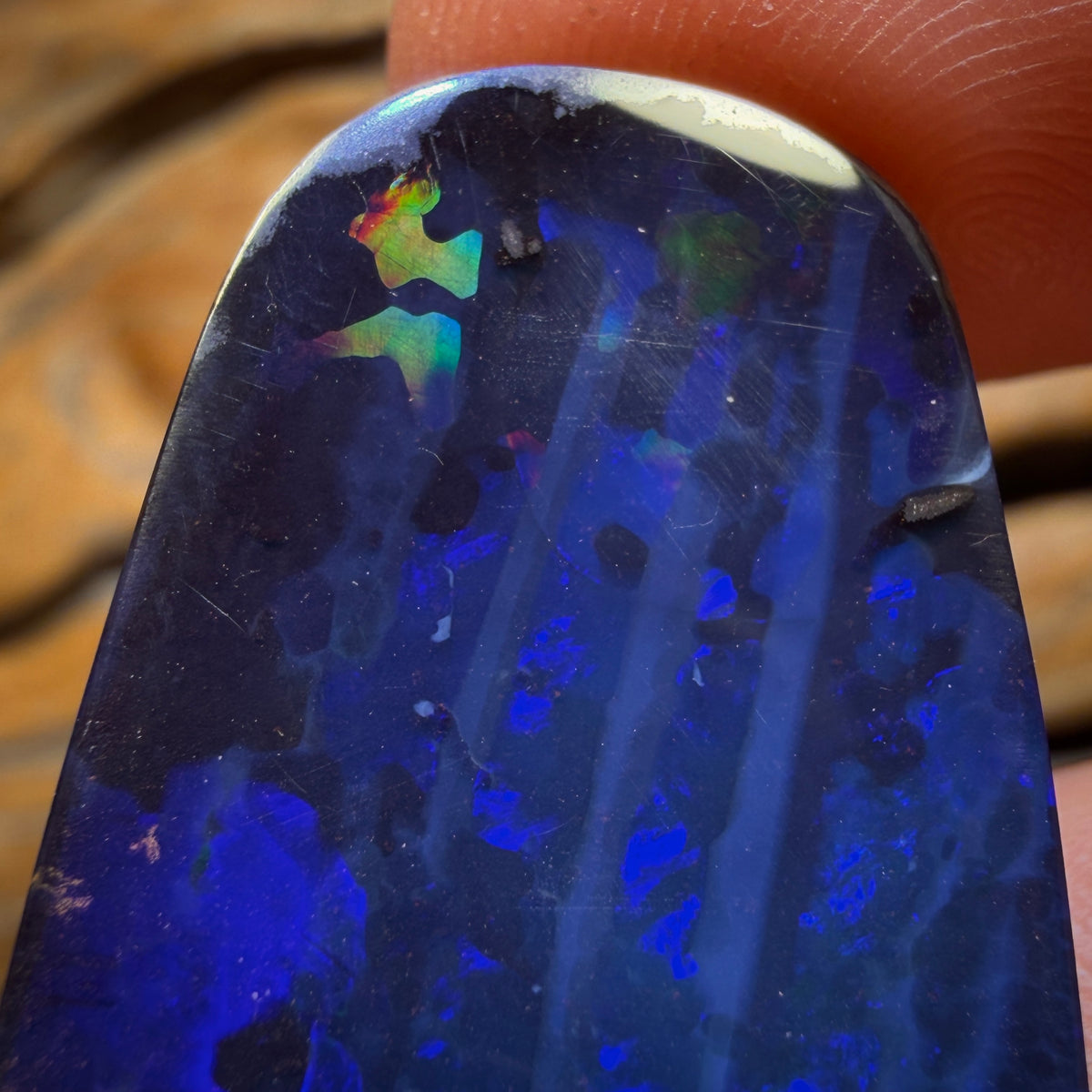 50.2cts - Top Rare Black Boulder Seam Opal from Winton