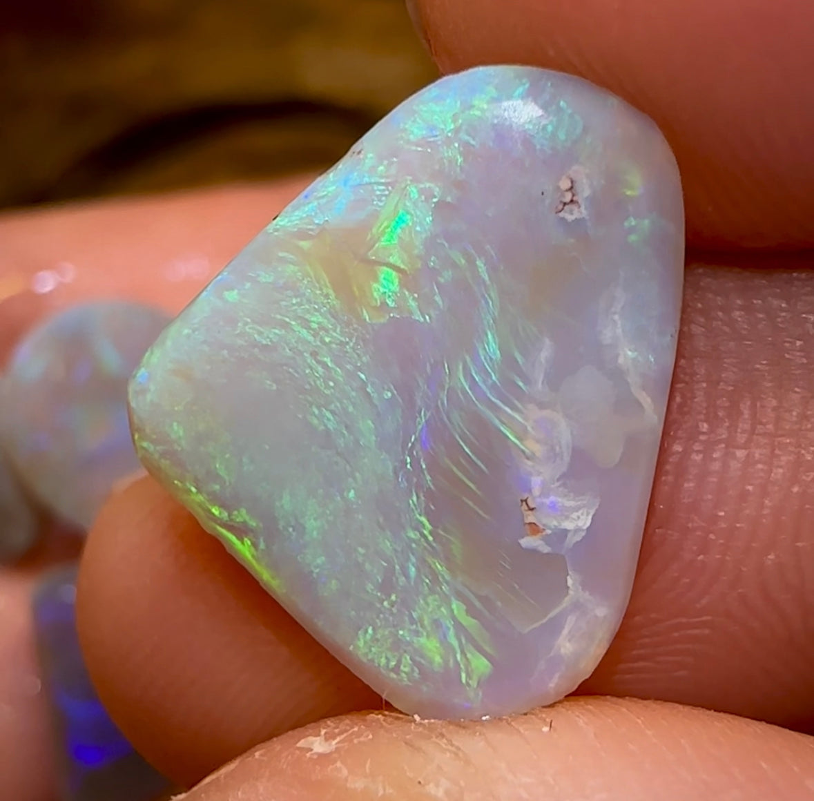 (Template) 17.9cts - 5x Lightning Ridge Light, Dark and Black Opal Rubs Parcel - Opal Whisperers