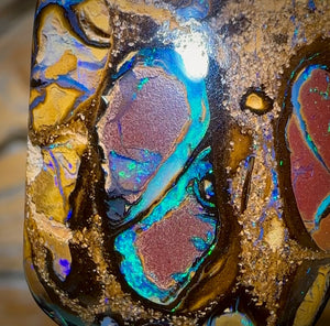 30 x 20mm - “Top Multi Kernel Conglomerate delight” Drilled Australian Boulder Opal Necklace