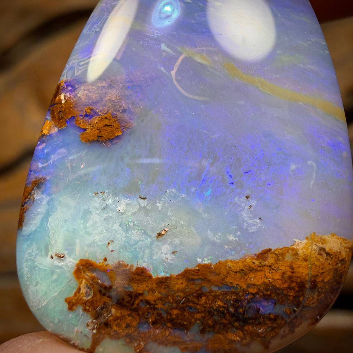 34.1cts - Wood Fossil Replacement Boulder Opal from Yowah