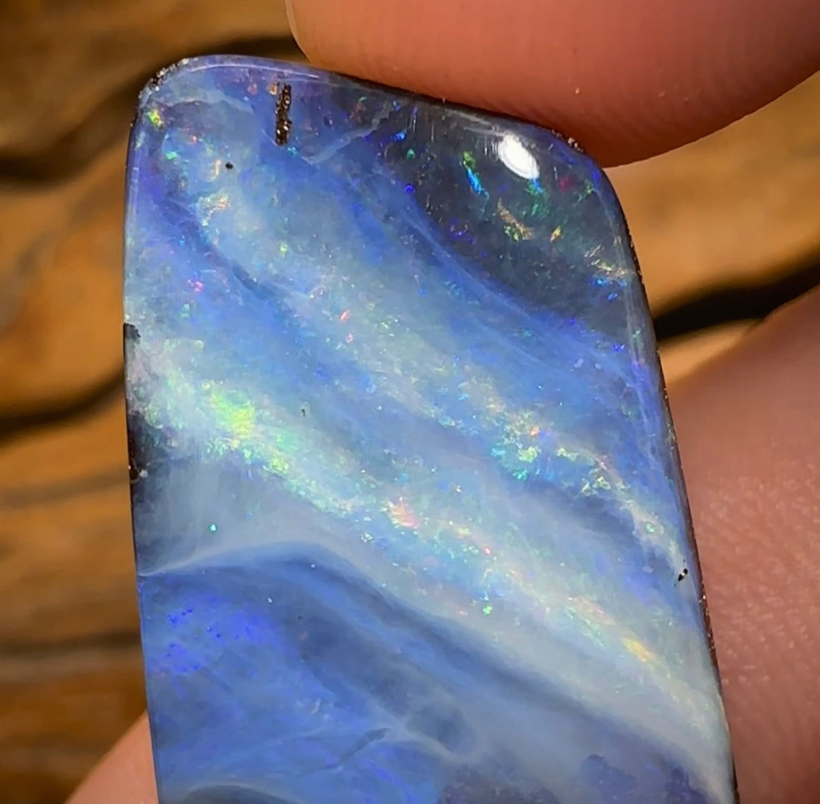 45.7cts - “Tidal Change” Queensland Boulder Landscape Opal Picture Stone - Opal Whisperers