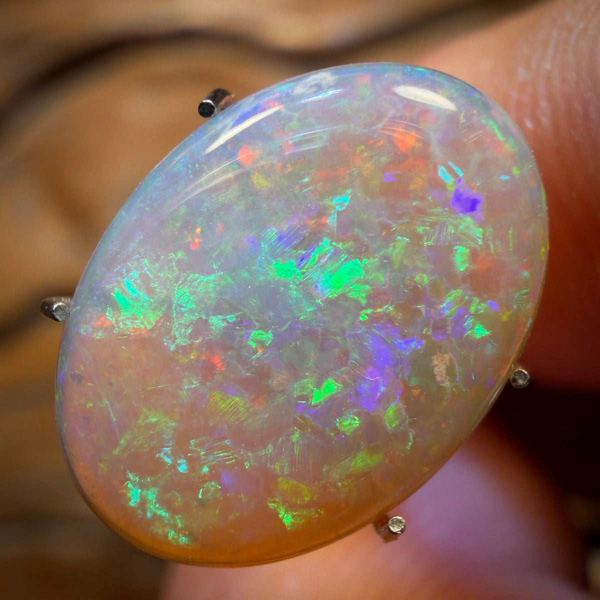 3.6cts - GEM South Australian Dark Crystal Opal Double Sided Quality