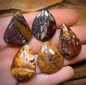 175.8cts - 5x Australian Tribal Boulder Opal’s. Wholesale Dealers Parcel