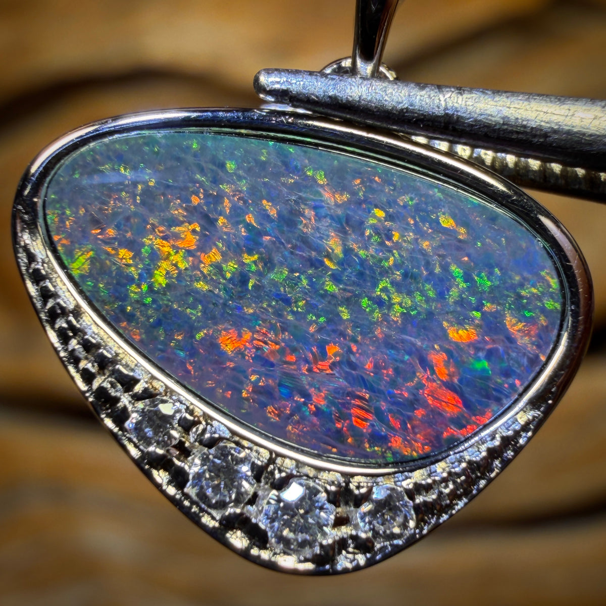 Sterling Silver - Queensland Boulder Opal Doublet Pendant
