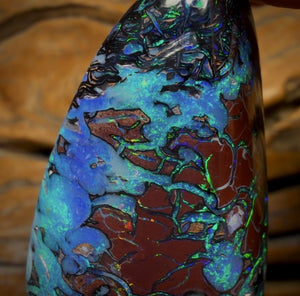 249.2cts - “Tribal Nebula” TOP GEM Tribal Australian Boulder Opal from Koroit