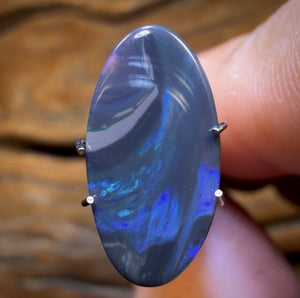 2.15cts - Wonderful Lightning Ridge Black Opal Picture Stone